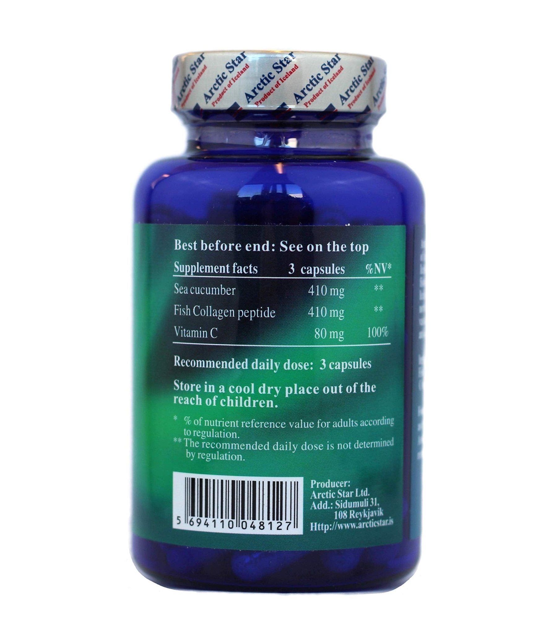 Arctic Star Marine Collagen-Vital Proteins Marine Collagen Peptides Supplement Pills for Healthy Skin Hair Nail - Hydrolyzed Collagen from Iceland - Joint Pain & Immune System Booster 90 Capsules - dailyvitalstore