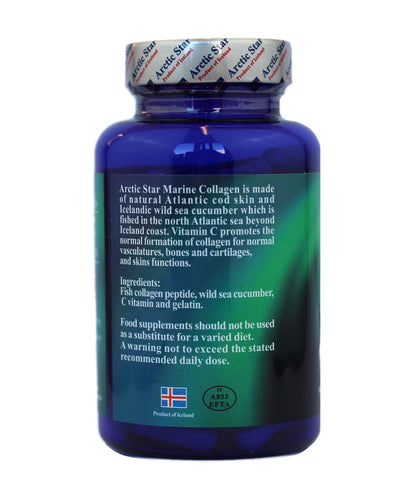 Arctic Star Marine Collagen-Vital Proteins Marine Collagen Peptides Supplement Pills for Healthy Skin Hair Nail - Hydrolyzed Collagen from Iceland - Joint Pain & Immune System Booster 90 Capsules - dailyvitalstore