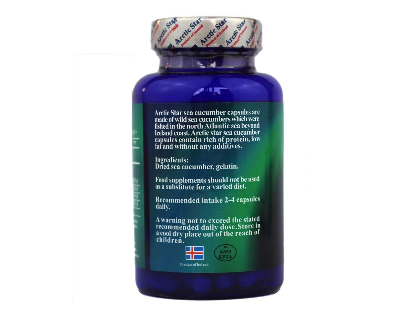 Arctic Star - Sea Cucumber Capsules - Natural Pure Iceland Atlantic Wild Caught Sea Cucumber Extract Supplement Pills - Joint Health t & Immune Health 400mg 80 Capsules/Bottle - dailyvitalstore