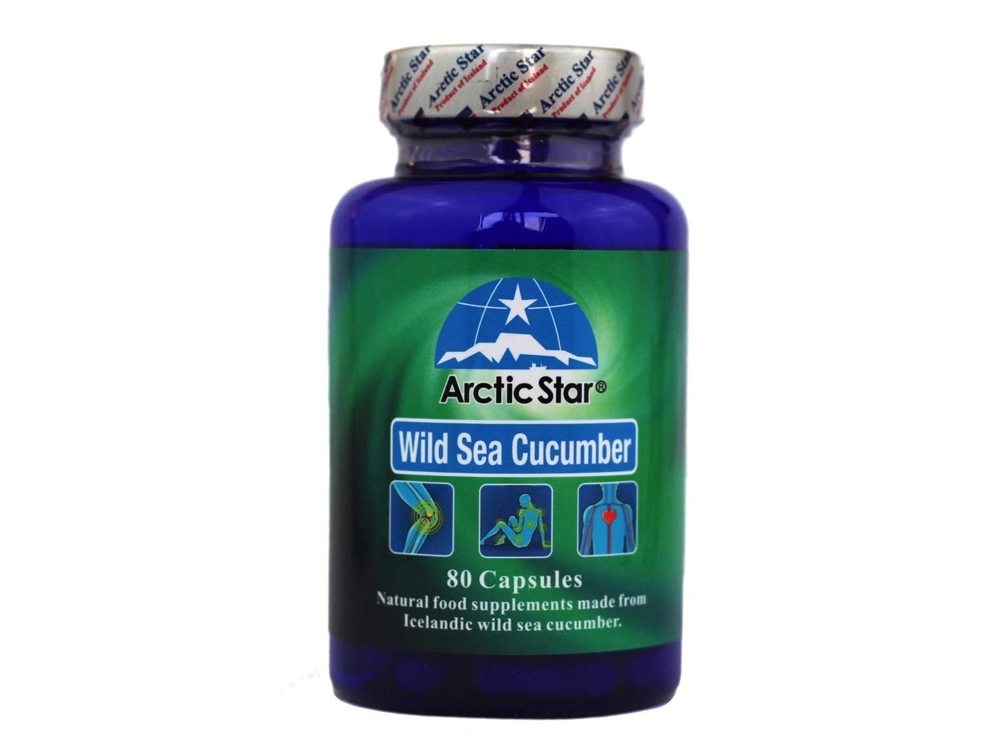 Arctic Star - Sea Cucumber Capsules - Natural Pure Iceland Atlantic Wild Caught Sea Cucumber Extract Supplement Pills - Joint Health t & Immune Health 400mg 80 Capsules/Bottle - dailyvitalstore