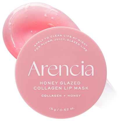 Arencia Honey Glazed Collagen Lip Mask, Overnight Lip Treatment with Collagen and Honey, 0.52 oz - dailyvitalstore