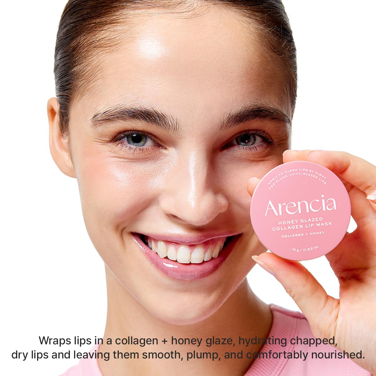 Arencia Honey Glazed Collagen Lip Mask, Overnight Lip Treatment with Collagen and Honey, 0.52 oz - dailyvitalstore
