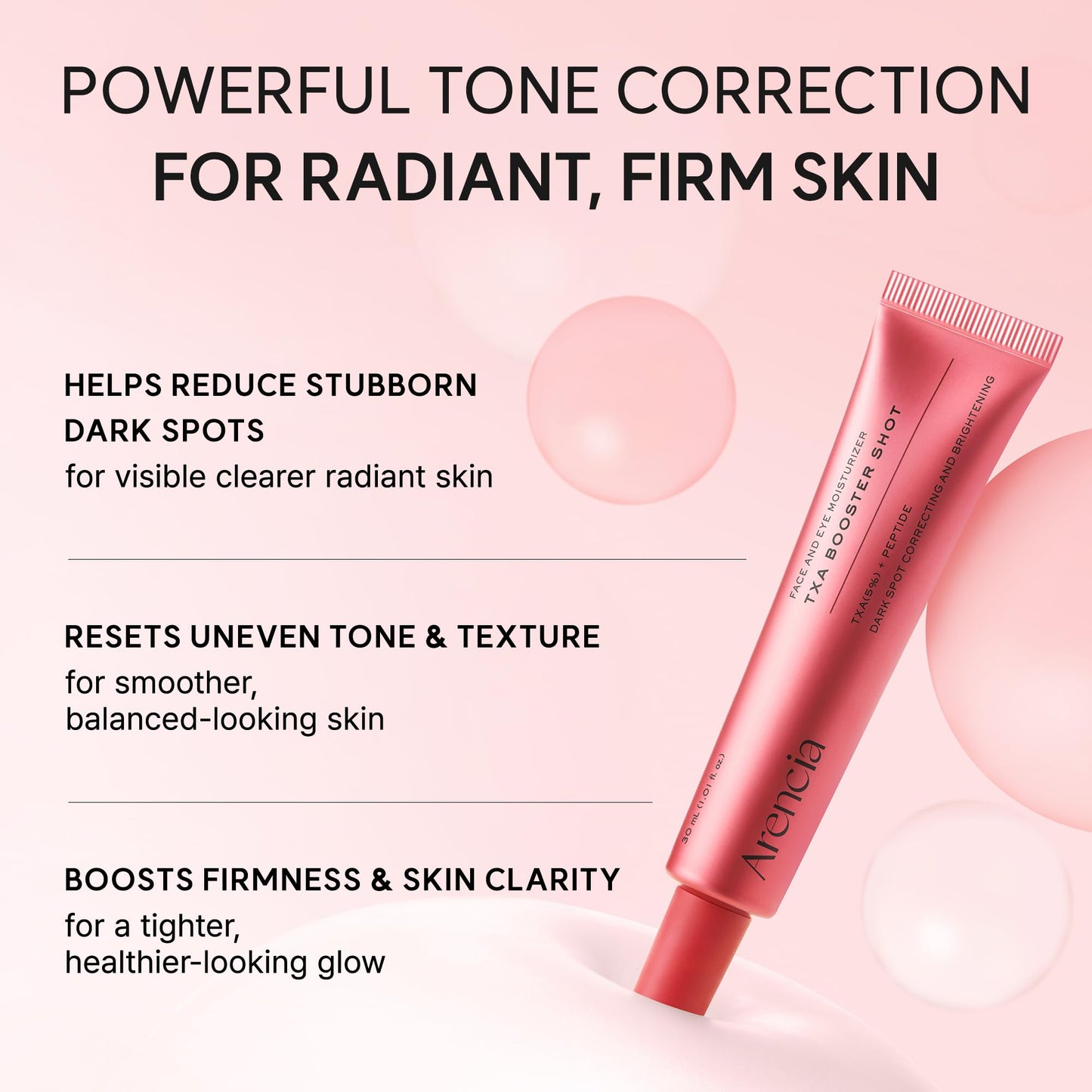 Arencia TXA Booster Shot Serum with 5% Tranexamic Acid & Peptides, Skin Tone Balancing & Hydration Support, Lightweight Daily Skincare, 30 mL / 1.01 fl. oz. - dailyvitalstore