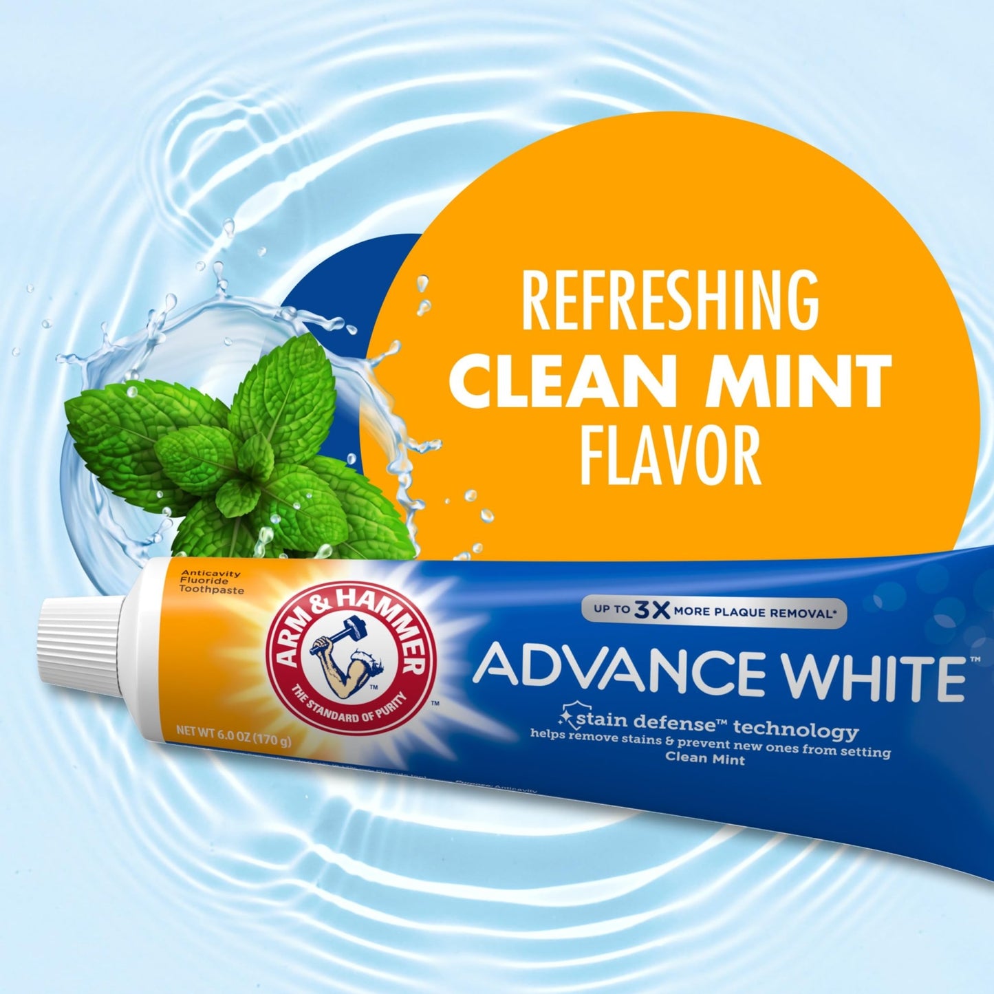 ARM & HAMMER Advance White Toothpaste, Teeth Whitening Baking Soda Toothpaste with Stain Defense Technology and Fluoride, - dailyvitalstore