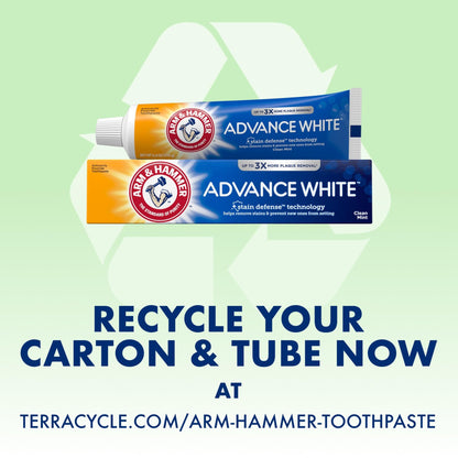 ARM & HAMMER Advance White Toothpaste, Teeth Whitening Baking Soda Toothpaste with Stain Defense Technology and Fluoride, - dailyvitalstore