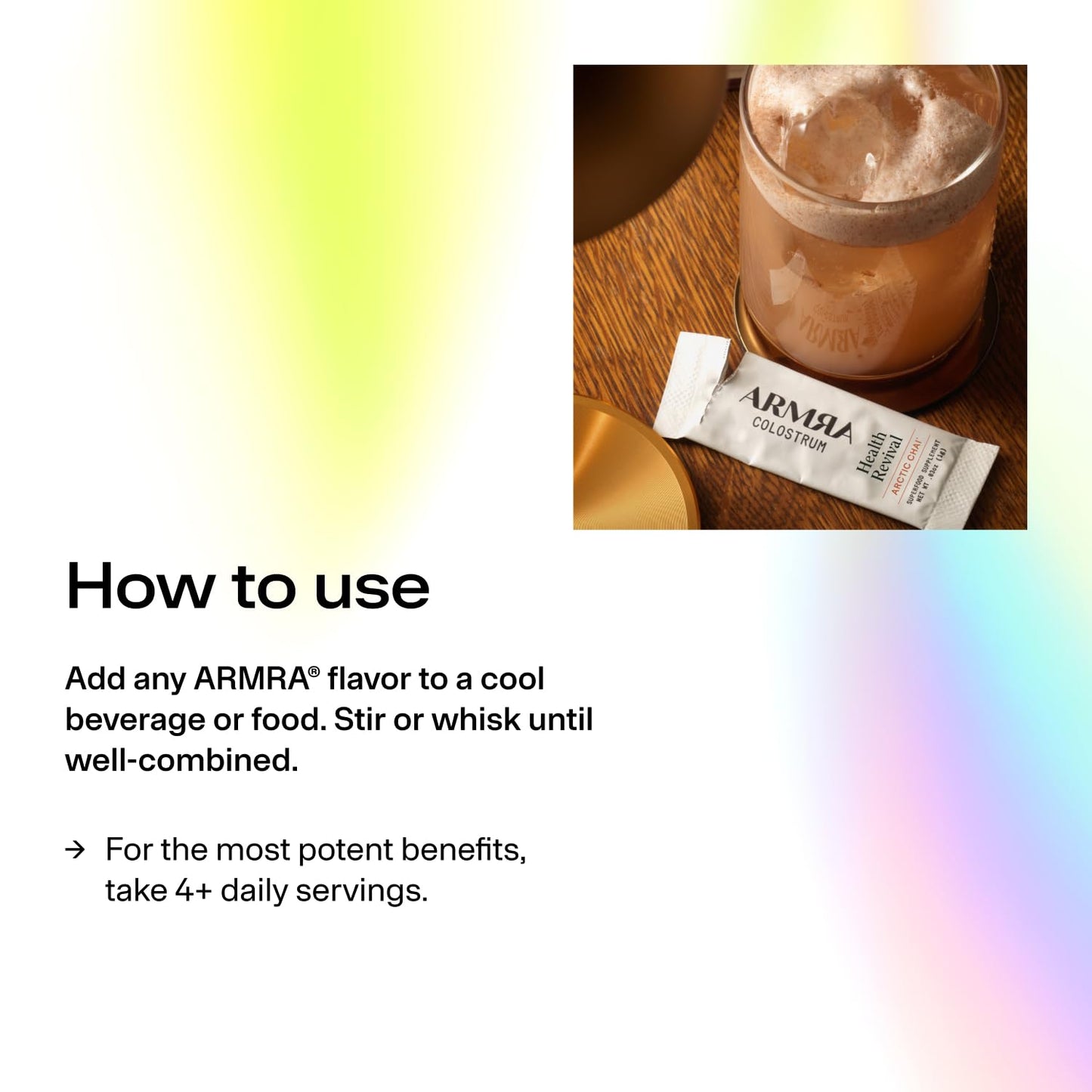 ARMRA Colostrum Powder | Arctic Chai | Gut Health & Bloating | Skin & Hair | Immunity | Keto, Gluten & Fat-Free | 30 Servings - dailyvitalstore