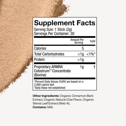 ARMRA Colostrum Powder | Arctic Chai | Gut Health & Bloating | Skin & Hair | Immunity | Keto, Gluten & Fat-Free | 30 Servings - dailyvitalstore