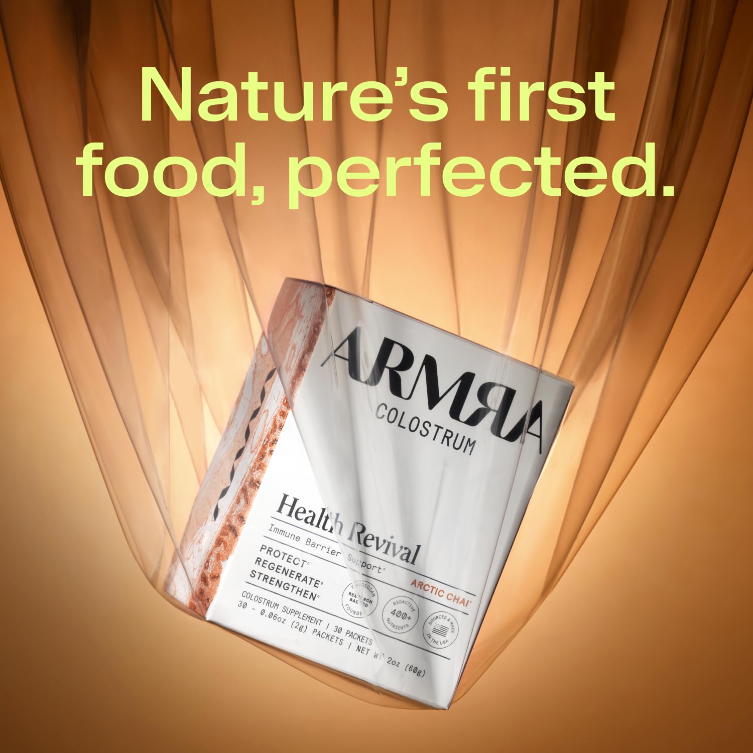 ARMRA Colostrum Powder | Arctic Chai | Gut Health & Bloating | Skin & Hair | Immunity | Keto, Gluten & Fat-Free | 30 Servings - dailyvitalstore
