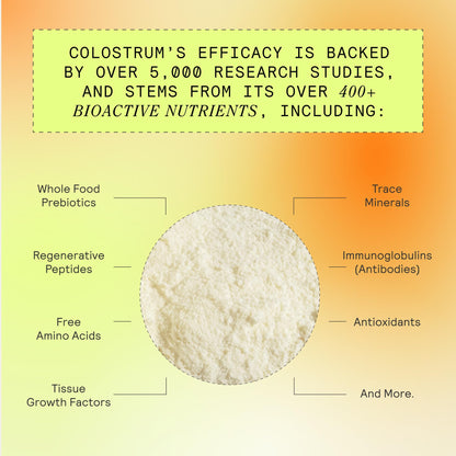 ARMRA Colostrum™ Powder | Blood Orange | Gut Health & Bloating | Skin & Hair | Immunity | Keto, Gluten & Fat-Free | 30 Servings - dailyvitalstore