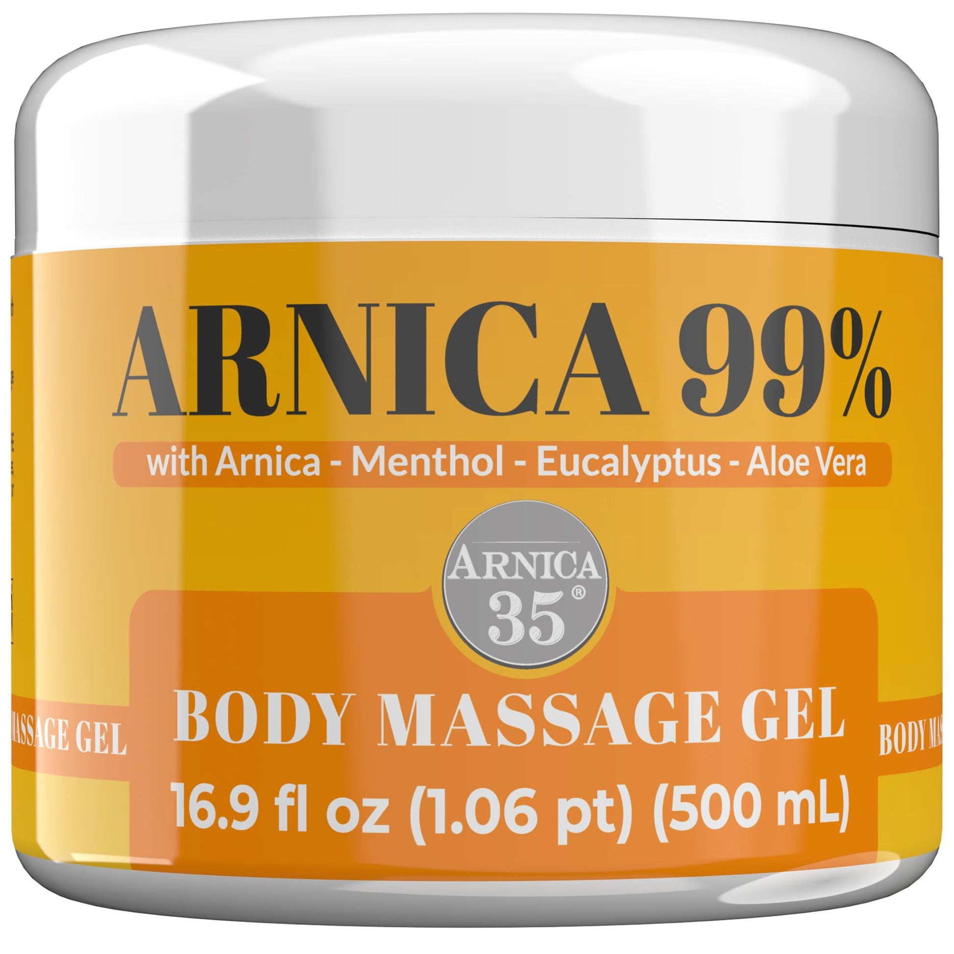 Arnica 35 Arnica Body Massage Gel – Water-Based Cosmetic Massage Gel with Arnica Montana, Fast-Absorbing Lightweight Texture, Non-Greasy Feel, Dermatologically Tested, 16.9 fl oz - dailyvitalstore