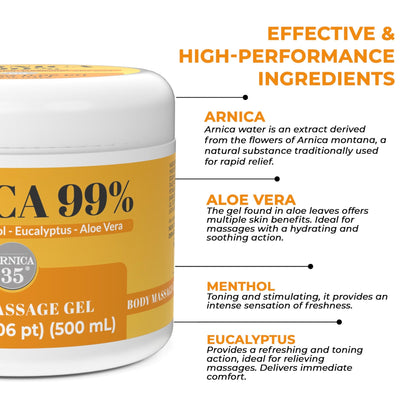 Arnica 35 Arnica Body Massage Gel – Water-Based Cosmetic Massage Gel with Arnica Montana, Fast-Absorbing Lightweight Texture, Non-Greasy Feel, Dermatologically Tested, 16.9 fl oz - dailyvitalstore