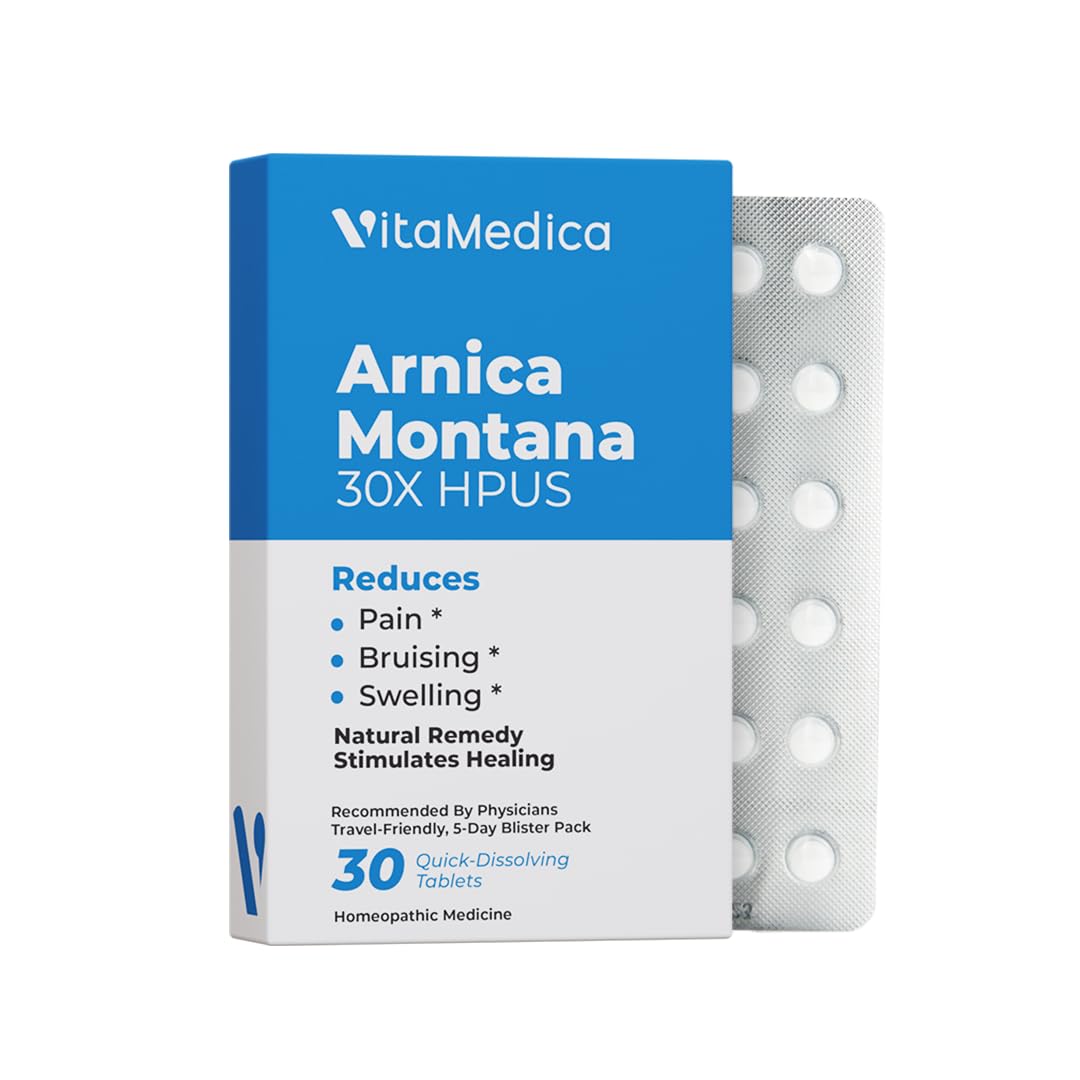 Arnica Montana 30X HPUS, Clinical Grade, Quick Dissolve Tablets, Five-Day Recovery Pack for Pain and Bruise Relief After Surgery or Injury, Natural Healing, Gentle on The Stomach - 30 Count - dailyvitalstore