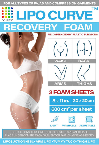Arnica Montana Bruising & Swelling Cream & LipoCurve Foam Post Surgery Pads Bundle, for Liposuction Post Surgery Recovery & Lymphatic Drainage - dailyvitalstore
