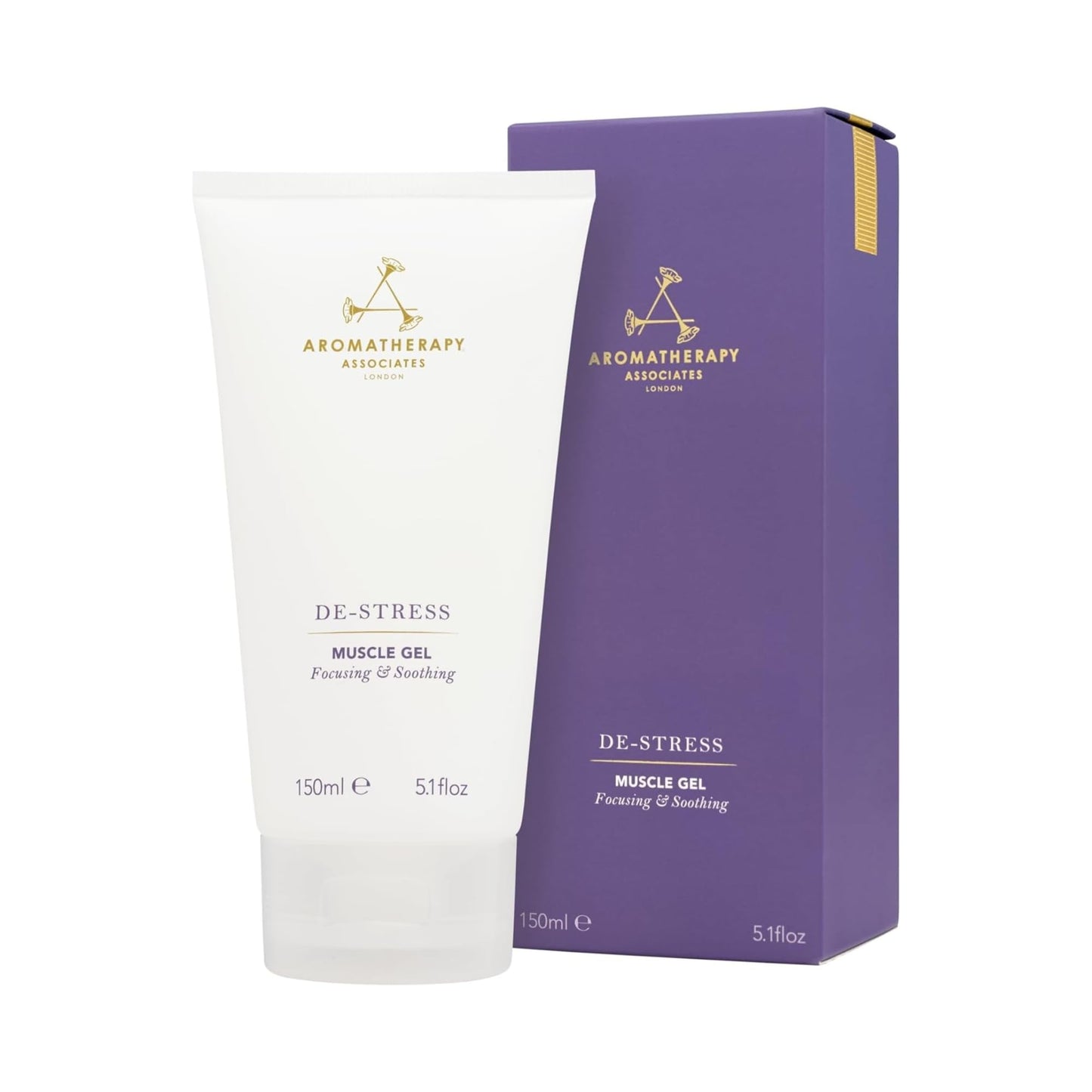 Aromatherapy Associates De-Stress Muscle Gel, Cooling & Warming Massage Gel with Ginger, Black Pepper & Rosemary Essential Oils for Daily Tension & Post-Activity Comfort, 5.07 oz - dailyvitalstore