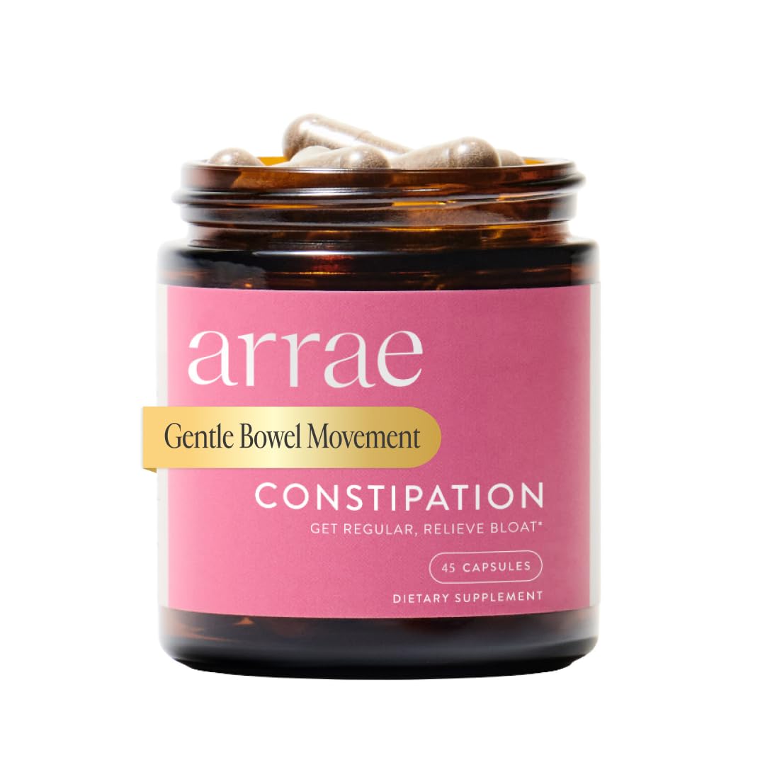 Arrae Constipation Relief Capsules – Gentle, Natural Bowel Support – Clinically Proven for Regularity & Comfort – Non-Stimulant, Overnight Relief – 45 Capsules - dailyvitalstore