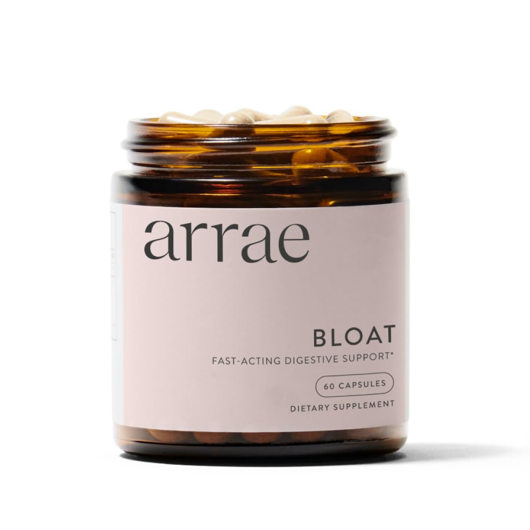 Arrae Fast-Acting Bloating Relief Digestive Enzymes, All Natural Bloat, Gas & Indigestion Relief Capsules, 60 Count - dailyvitalstore