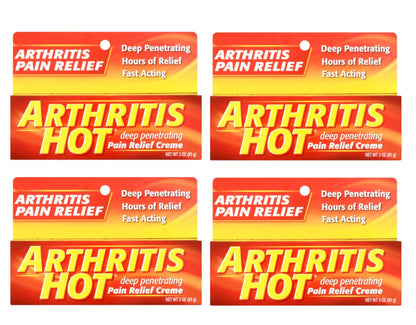 Arthritis Hot Pain Relief Creme 3 oz (Pack of 4) - dailyvitalstore