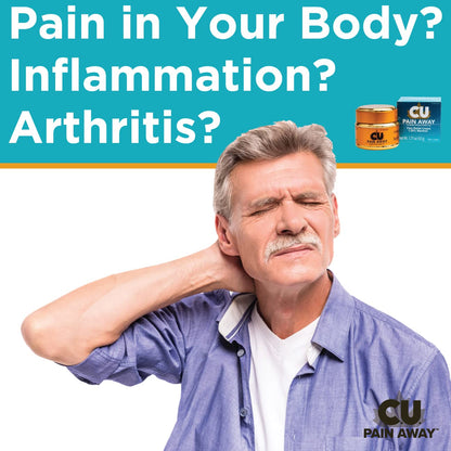 Arthritis Pain Relief Cream - C.U. Pain Away. Reduce Inflammation, Improve Mobility, Rapid Relief. Effective Muscle and Joint Pain Relief. All-Natural Ingredients. - dailyvitalstore