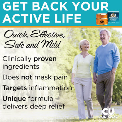Arthritis Pain Relief Cream - C.U. Pain Away. Reduce Inflammation, Improve Mobility, Rapid Relief. Effective Muscle and Joint Pain Relief. All-Natural Ingredients. - dailyvitalstore