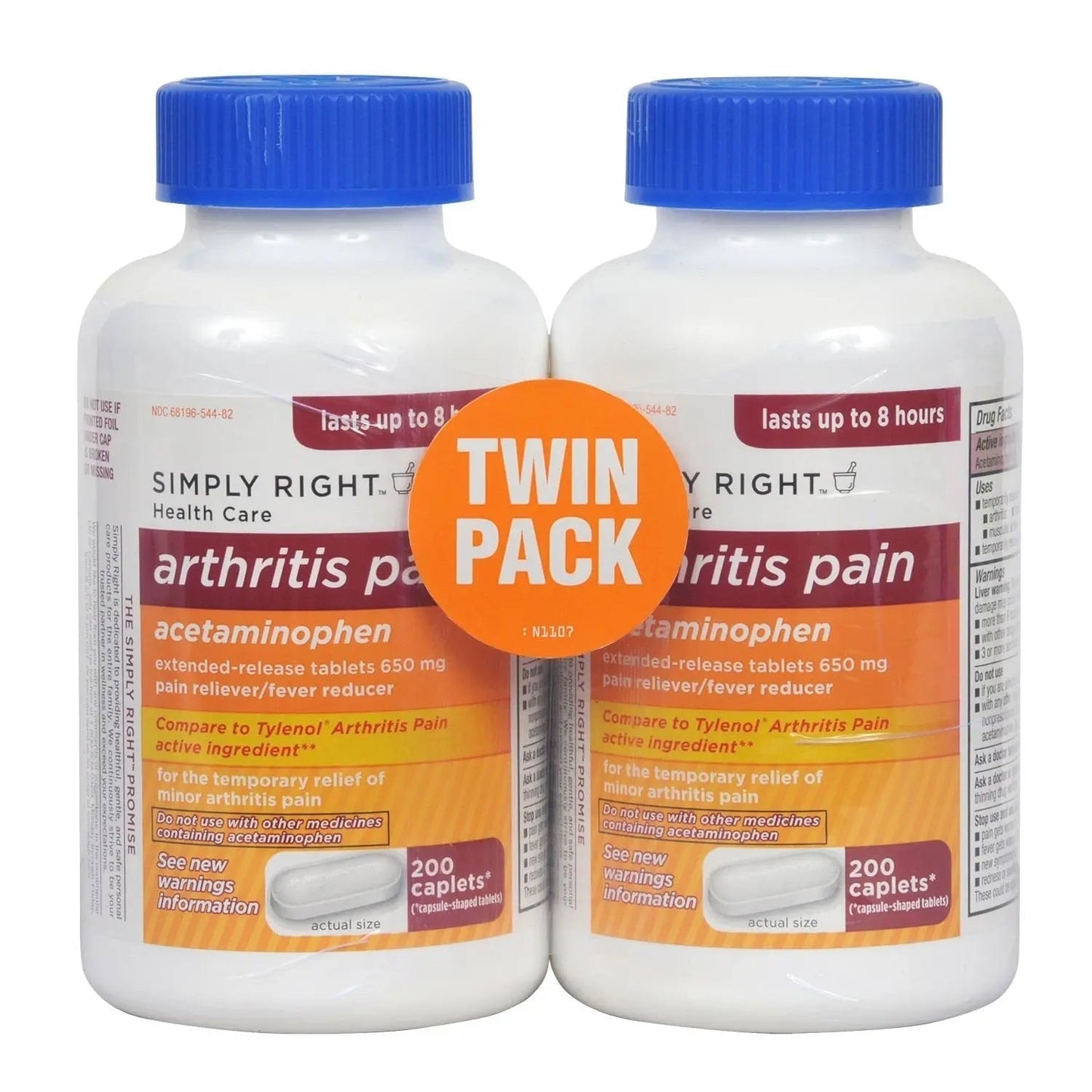 Arthritis Pain Reliever, Extended Release, Acetaminophen 650 mg, 400 Caplets - dailyvitalstore