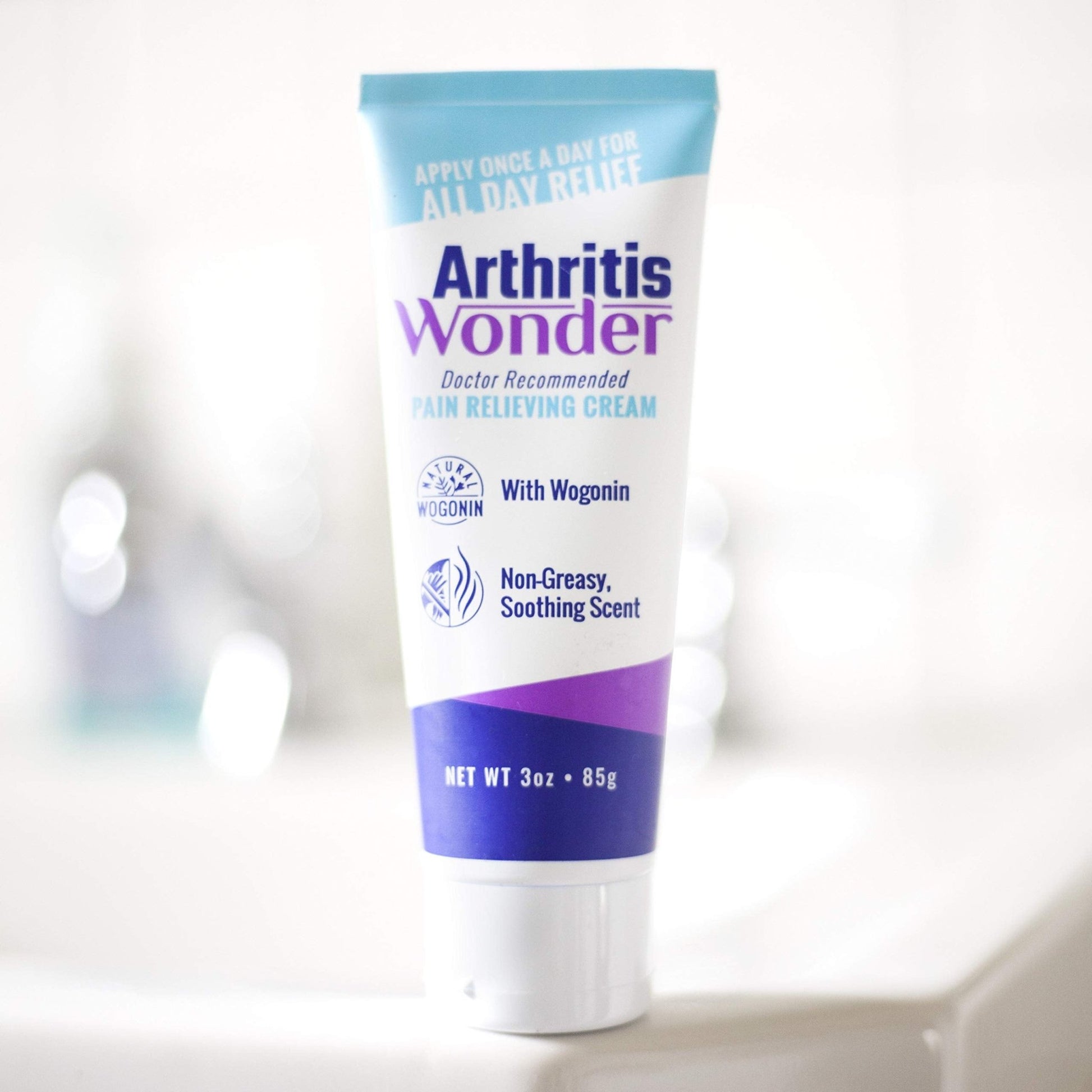 Arthritis Wonder Pain Relief Cream, 4 oz – Arthritis Pain Relief Cream for Hand, Knee, Foot and Wrist Joints – Fast-Acting, Deep Penetrating, Non-Greasy Formula with Natural Wogonin - 2 Pack - dailyvitalstore
