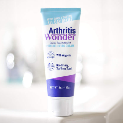 Arthritis Wonder Pain Relief Cream, 4 oz – Arthritis Pain Relief Cream for Hand, Knee, Foot and Wrist Joints – Fast-Acting, Deep Penetrating, Non-Greasy Formula with Natural Wogonin - 2 Pack - dailyvitalstore