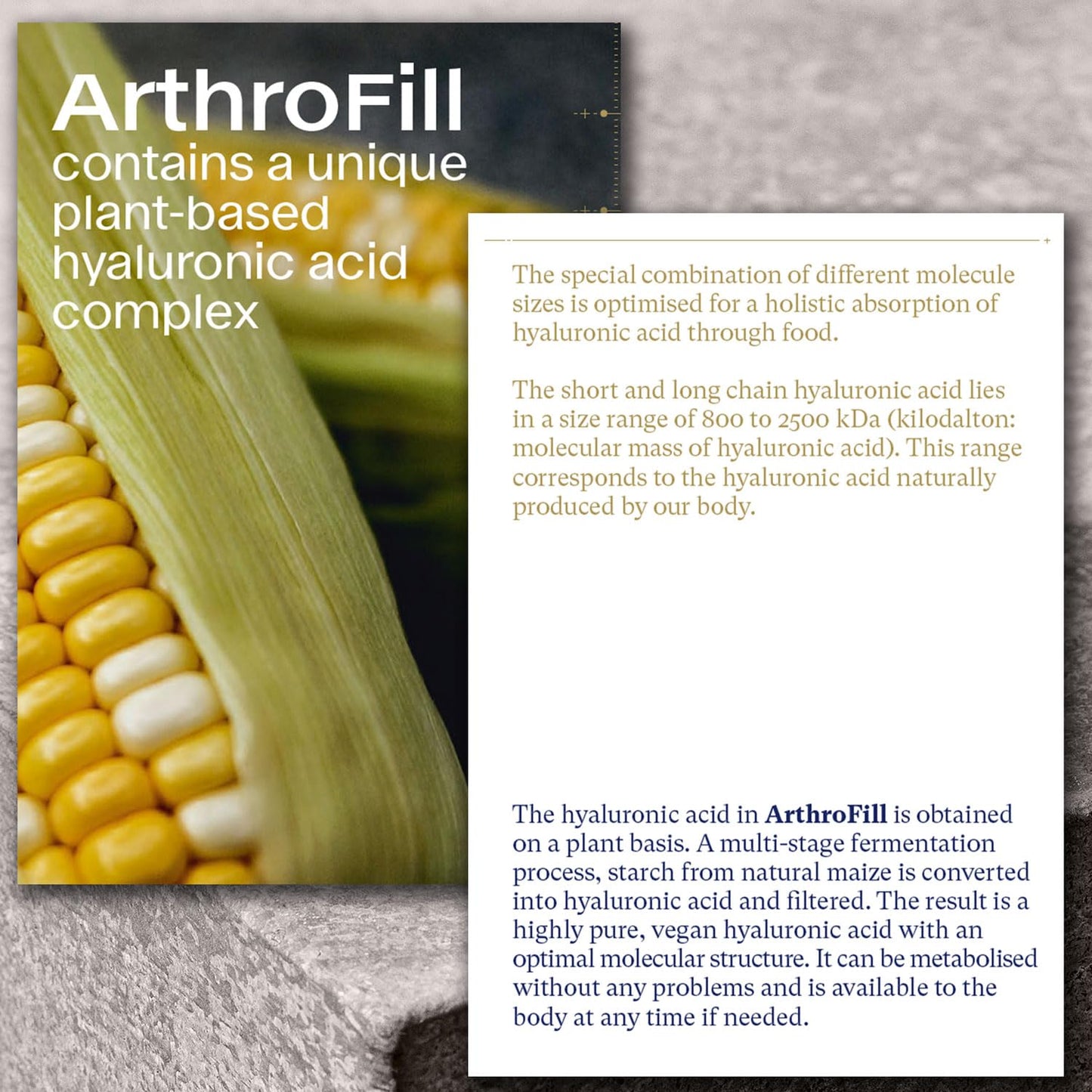 ArthroFill™ Tablets - Proven European Joint Relief - Vegan Hyaluronic Acid - Nutrient Complex - Support Active Movement Functions with 15 Vital Micronutrients - Made in Germany - dailyvitalstore