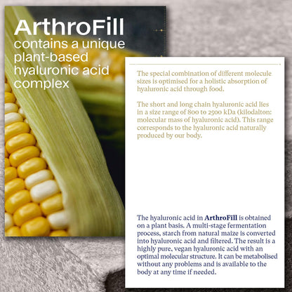 ArthroFill™ Tablets - Proven European Joint Relief - Vegan Hyaluronic Acid - Nutrient Complex - Support Active Movement Functions with 15 Vital Micronutrients - Made in Germany - dailyvitalstore