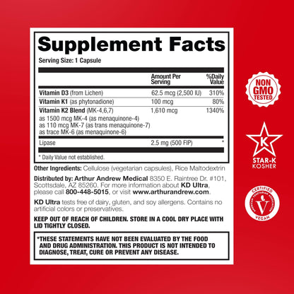 Arthur Andrew Medical, KD Ultra, Immunity, Heart and Bone Health, 90 Capsules - dailyvitalstore