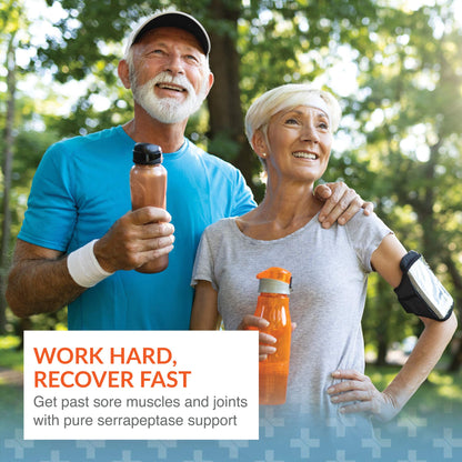 Arthur Andrew Medical, Serretia, Serrapeptase Formula for Muscle and Sinus Support, 60 Capsules - dailyvitalstore