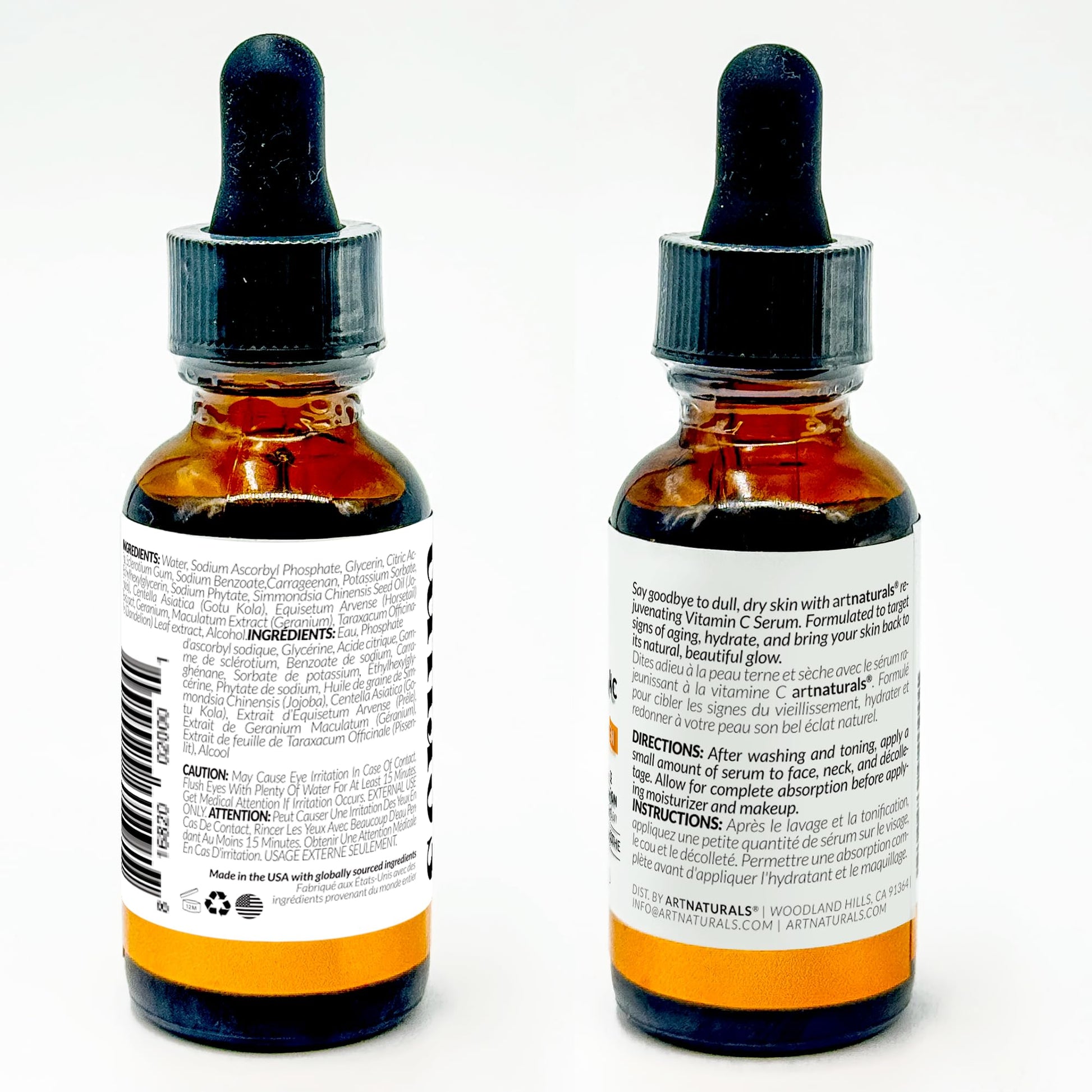 artnaturals Anti-Aging Vitamin C Serum - (1 Fl Oz / 30ml) - with Hyaluronic Acid and Vit E - Wrinkle Repairs Dark Circles, Fades Age Spots and Sun Damage - dailyvitalstore