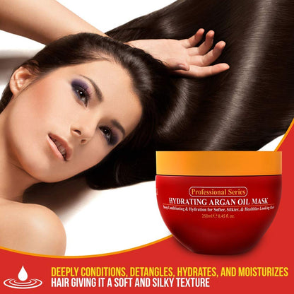 Arvazallia Hydrating Argan Oil Hair Mask and Deep Conditioner for Dry or Damaged Hair (8.45 oz Jar) - dailyvitalstore