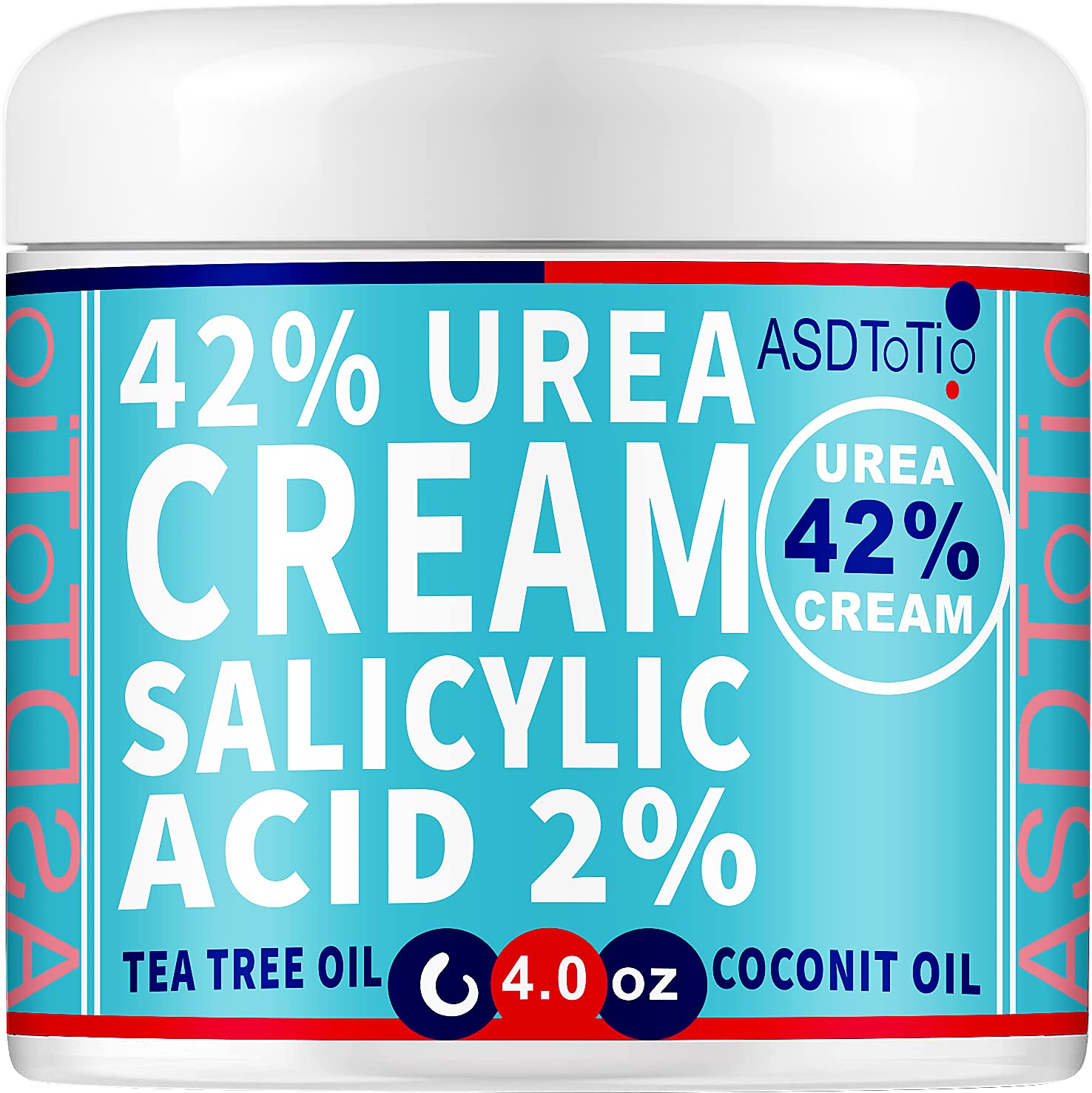 ASDToTio Urea Cream 42% - Premium Urea Foot Cream - With 2% Salicylic Acid, Tea Tree Oil, Shea Butter, Aloe Vera - For Feet, Hands, Heels, Elbows, Knees and More - 4 oz - dailyvitalstore