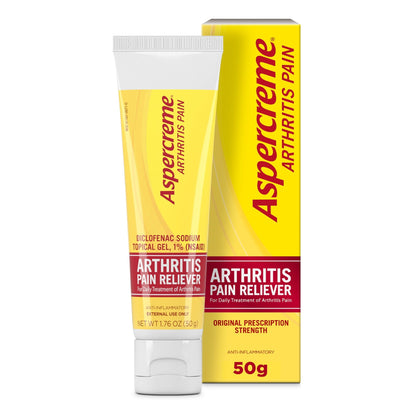 Aspercreme Arthritis Pain Relief Gel for Arthritis & Joint Pain, Non-steroidal Anti-inflammatory Topical Gel with Max-Strength Diclofenac Sodium, 50 g - dailyvitalstore