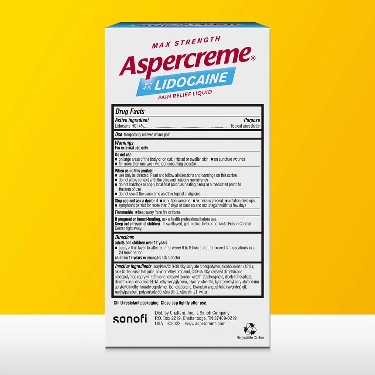 Aspercreme Essential Oils Lidocaine Pain Relief with No-Mess Roll-On Applicator, Max-Strength Lidocaine Numbs Away Nerve Pain, Moisturizing Aloe Hydrates Skin, Lavender, 2.5 Oz., 2pk - dailyvitalstore