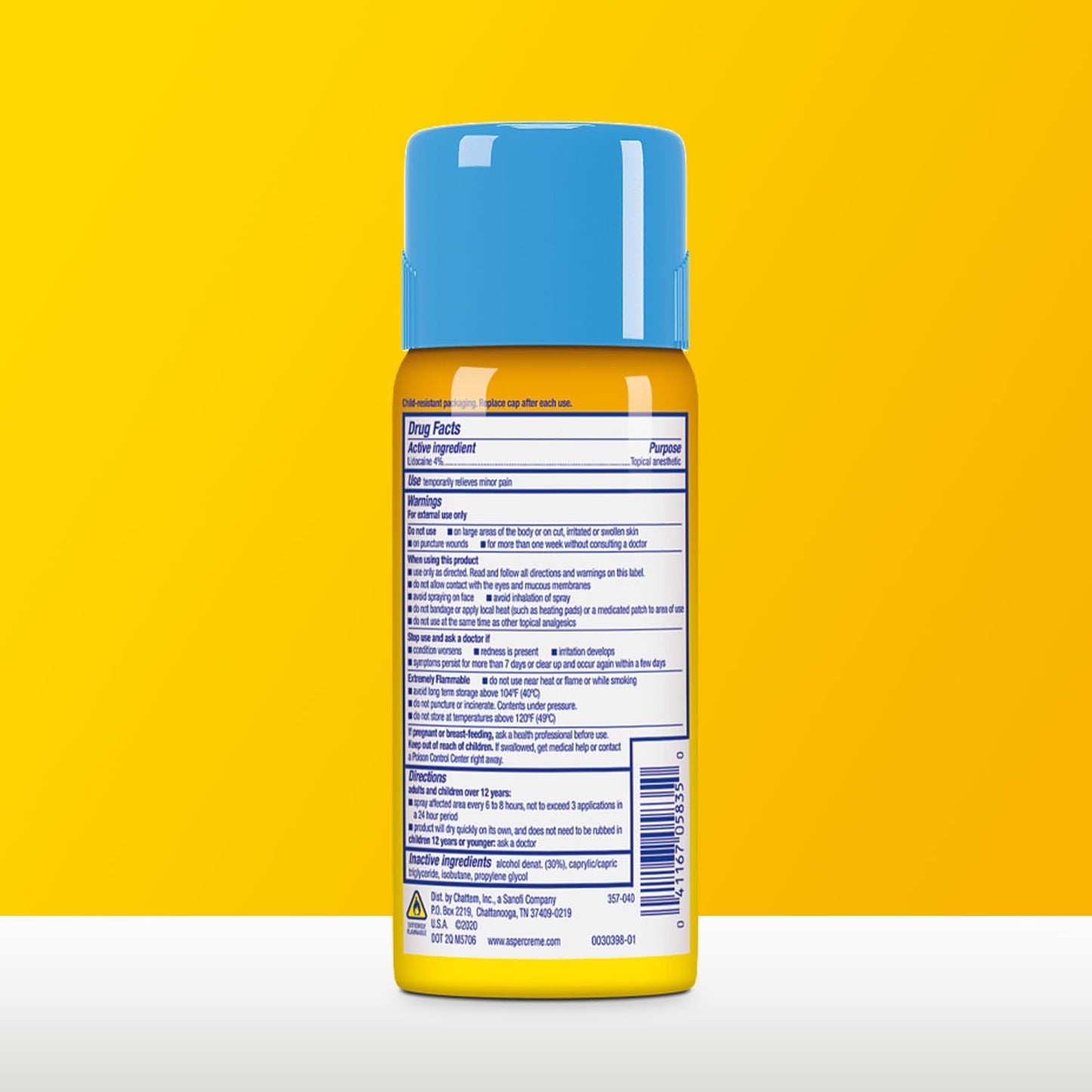 Aspercreme Lidocaine Dry Spray Soothes Aggravated Nerves, Numbing Topical Pain Relief Spray with Max-Strength 4% Lidocaine Sprays at Any Angle, 4 Oz. - dailyvitalstore