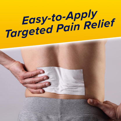 Aspercreme Lidocaine Pain Relief Patch XL for Back, Neck & Shoulder Pain, Topical Patches with Max-Strength 4% Lidocaine & Flexible Fabric Numbs Away Pain, 3 Ct. - dailyvitalstore