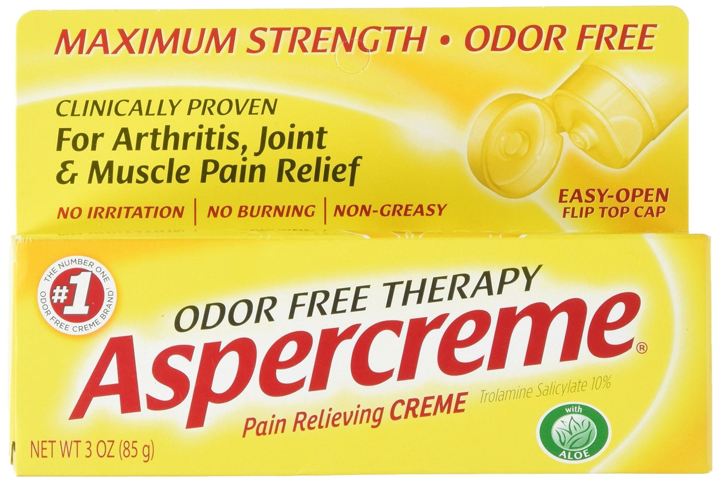 Aspercreme Maximum Strength Pain Relief Cream with Aloe 3 oz. (Pack of 4) for Arthritis Joint & Muscle Pain - dailyvitalstore