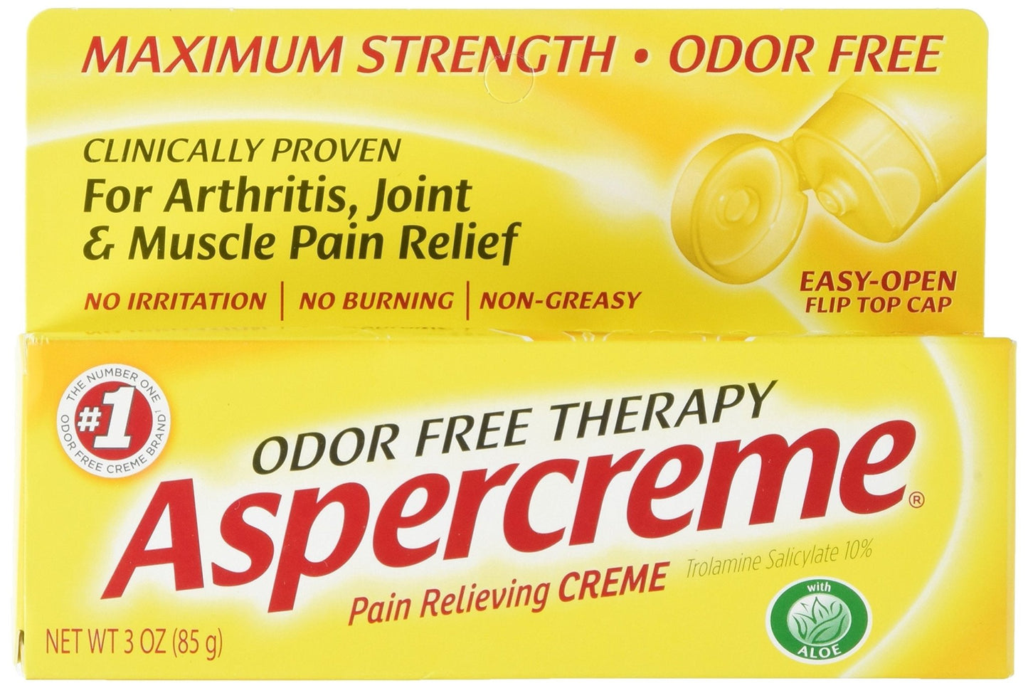 Aspercreme Maximum Strength Pain Relief Cream with Aloe 3 oz. (Pack of 4) for Arthritis Joint & Muscle Pain - dailyvitalstore