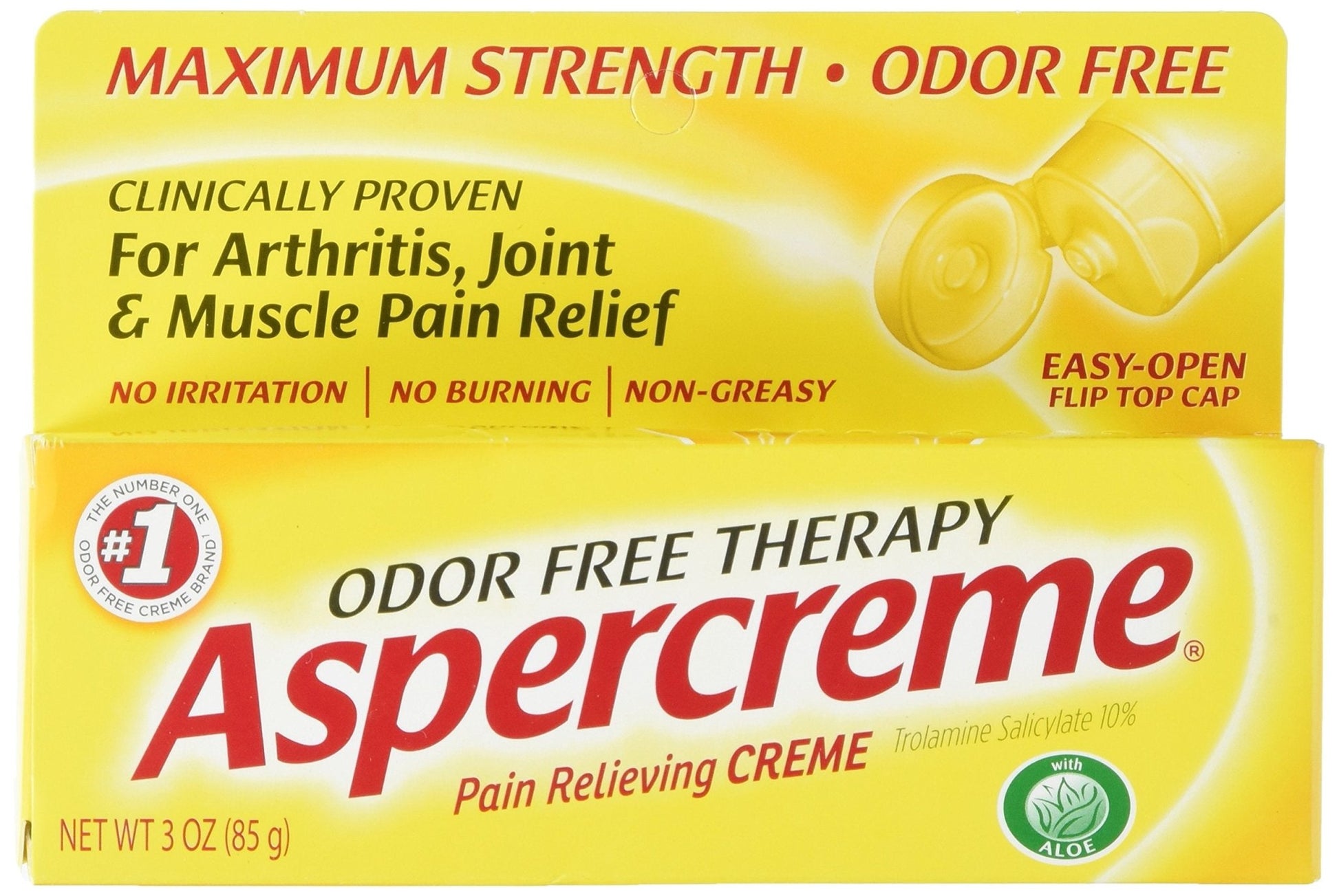 Aspercreme Maximum Strength Pain Relief Cream with Aloe 3 oz. (Pack of 4) for Arthritis Joint & Muscle Pain - dailyvitalstore