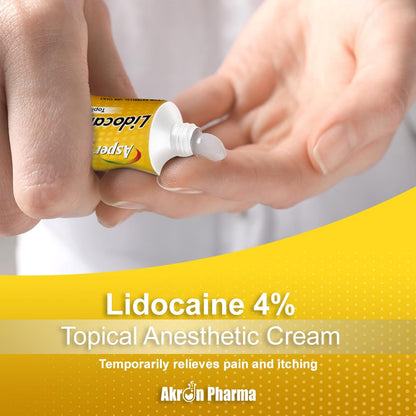 ASPERFLEX™ Lidocaine Pain Relief Cream 4% - Fast-Acting Numbing Cream for Muscle & Joint Pain, Arthritis, Backache, and More - 15G - dailyvitalstore