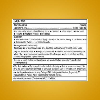 ASPERFLEX™ Lidocaine Pain Relief Cream 4% - Fast-Acting Numbing Cream for Muscle & Joint Pain, Arthritis, Backache, and More - 15G - dailyvitalstore