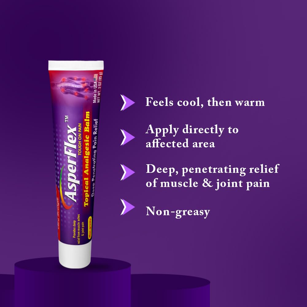 ASPERFLEX Ultra Strength Topical Analgesic Pain Relief Cream for Arthritis, Muscle, and Joint Pains -3 oz by Akronpharma. - dailyvitalstore