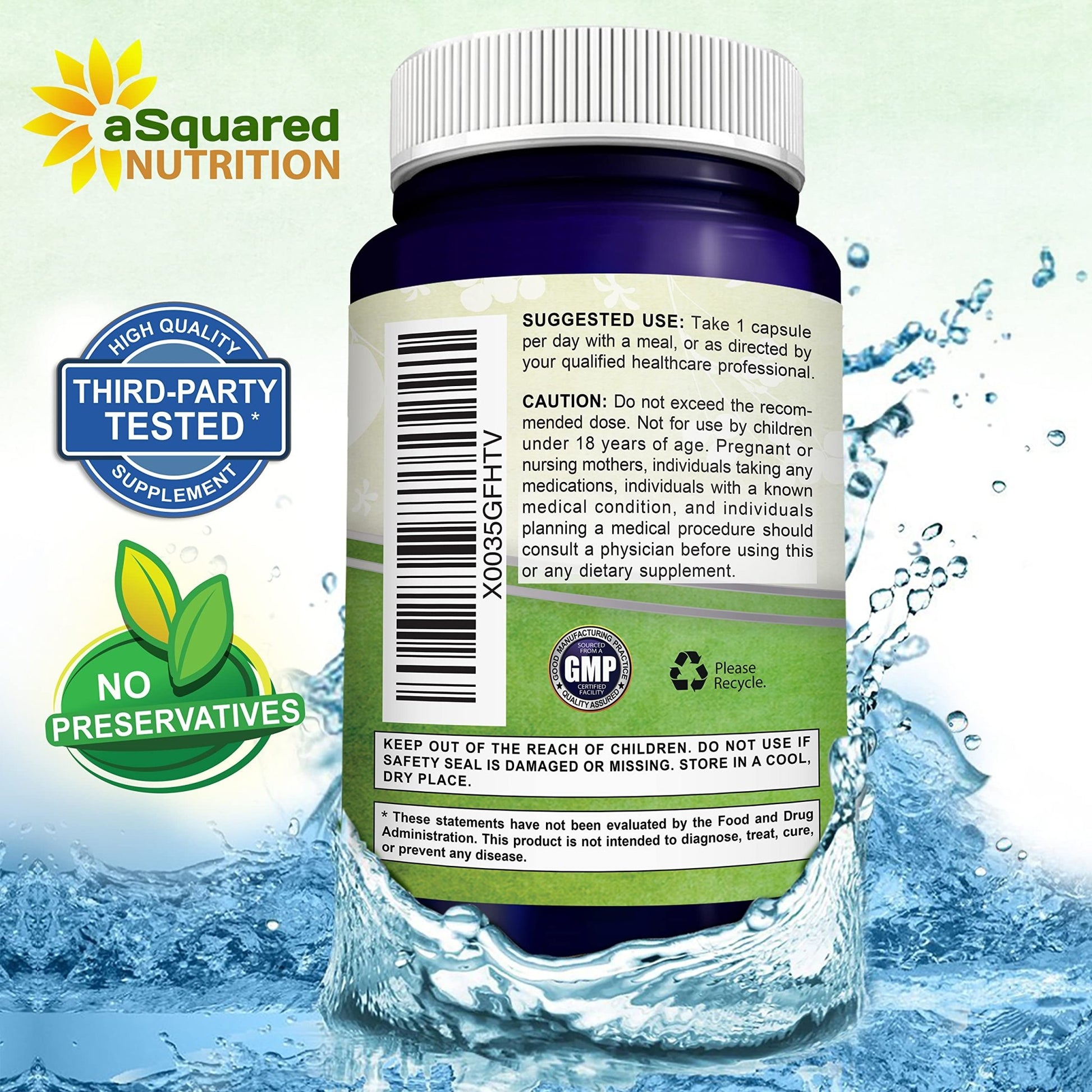 aSquared Nutrition Apigenin 50mg & L-Theanine 200mg - 120 Capsules - Apigenin Supplement Pills for Sleep and Relaxation - dailyvitalstore