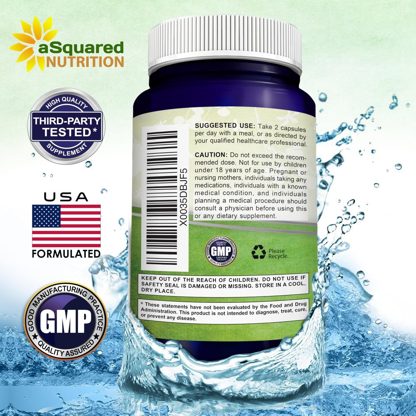 aSquared Nutrition Fadogia Agrestis 1000mg & Ali 400mg - 120 Capsules - Fadogia Agrestis Extract Supplement and Powder Complex Pills - dailyvitalstore