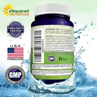 aSquared Nutrition Fadogia Agrestis 1000mg & Ali 400mg - 120 Capsules - Fadogia Agrestis Extract Supplement and Powder Complex Pills - dailyvitalstore