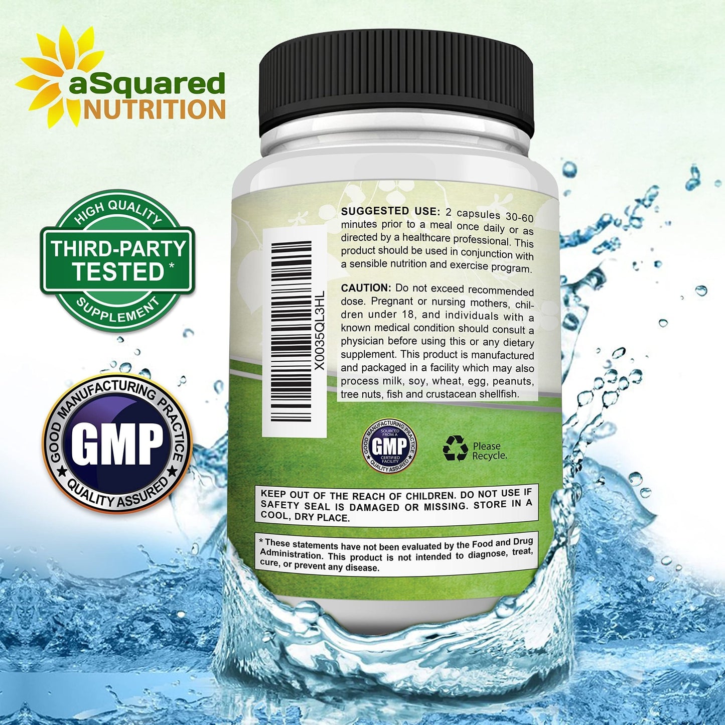 aSquared Nutrition Garcinia Cambogia 1600mg-180 Capsules-Natural Pure Extract Pills for Brain Health- Standardized Ultra HCA & Garcinia Cambogia Supplement - dailyvitalstore