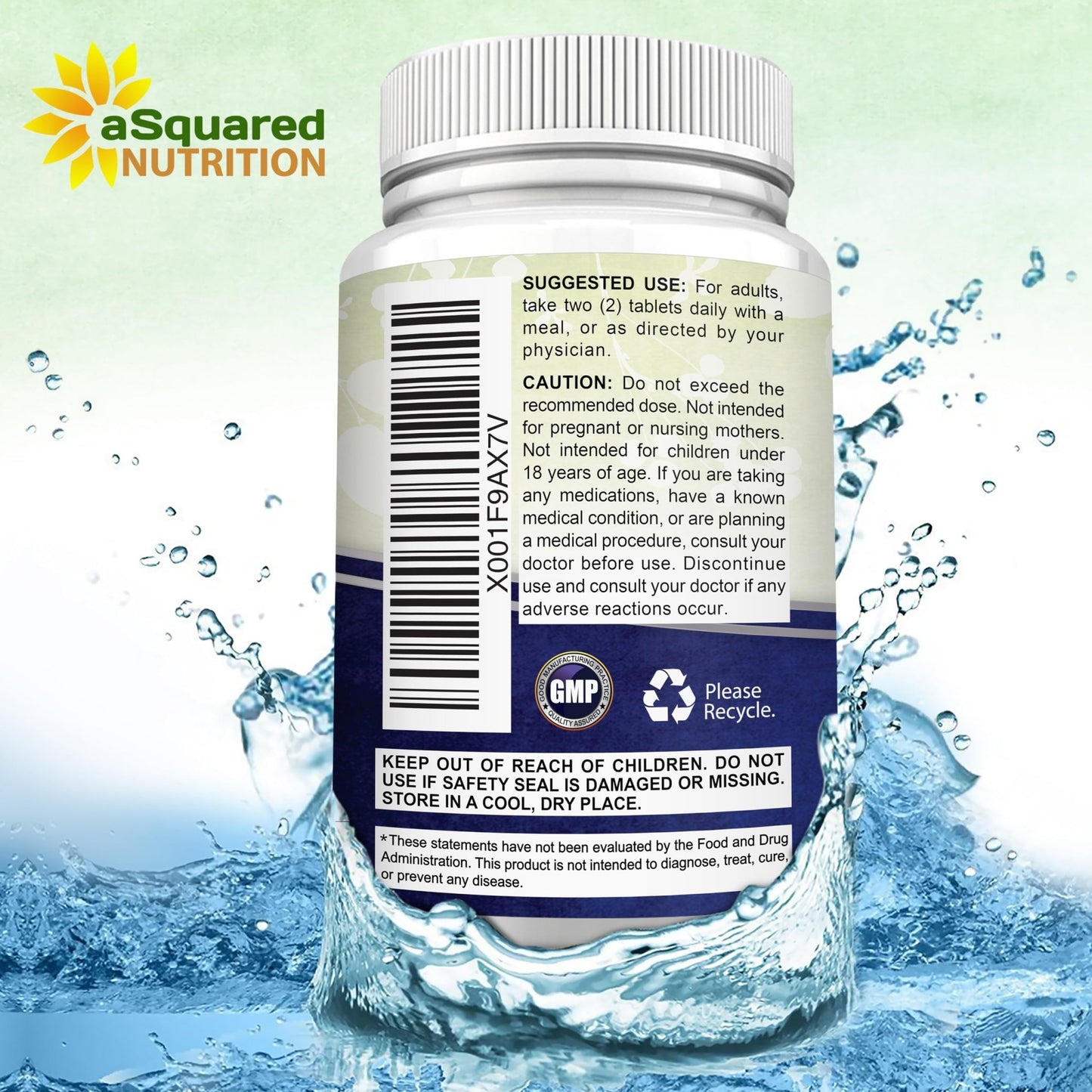 aSquared Nutrition Magnesium Glycinate 400mg - 180 Tablets - Max Strength Magnesium Bisglycinate Supplement -Maximum Bioavailability & Absorption-Non-GMO - dailyvitalstore