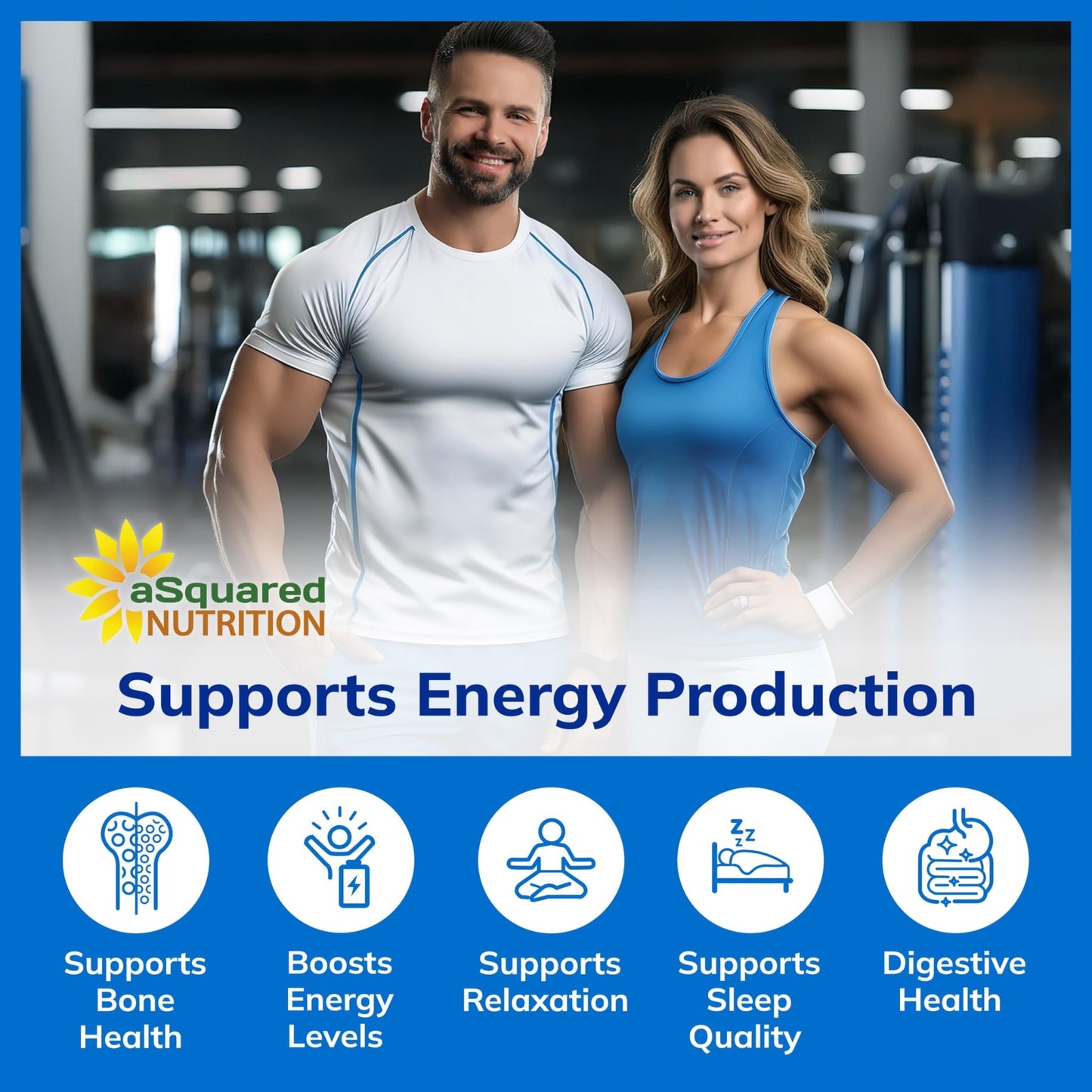 aSquared Nutrition Magnesium Glycinate 400mg - 180 Tablets - Max Strength Magnesium Bisglycinate Supplement -Maximum Bioavailability & Absorption-Non-GMO - dailyvitalstore