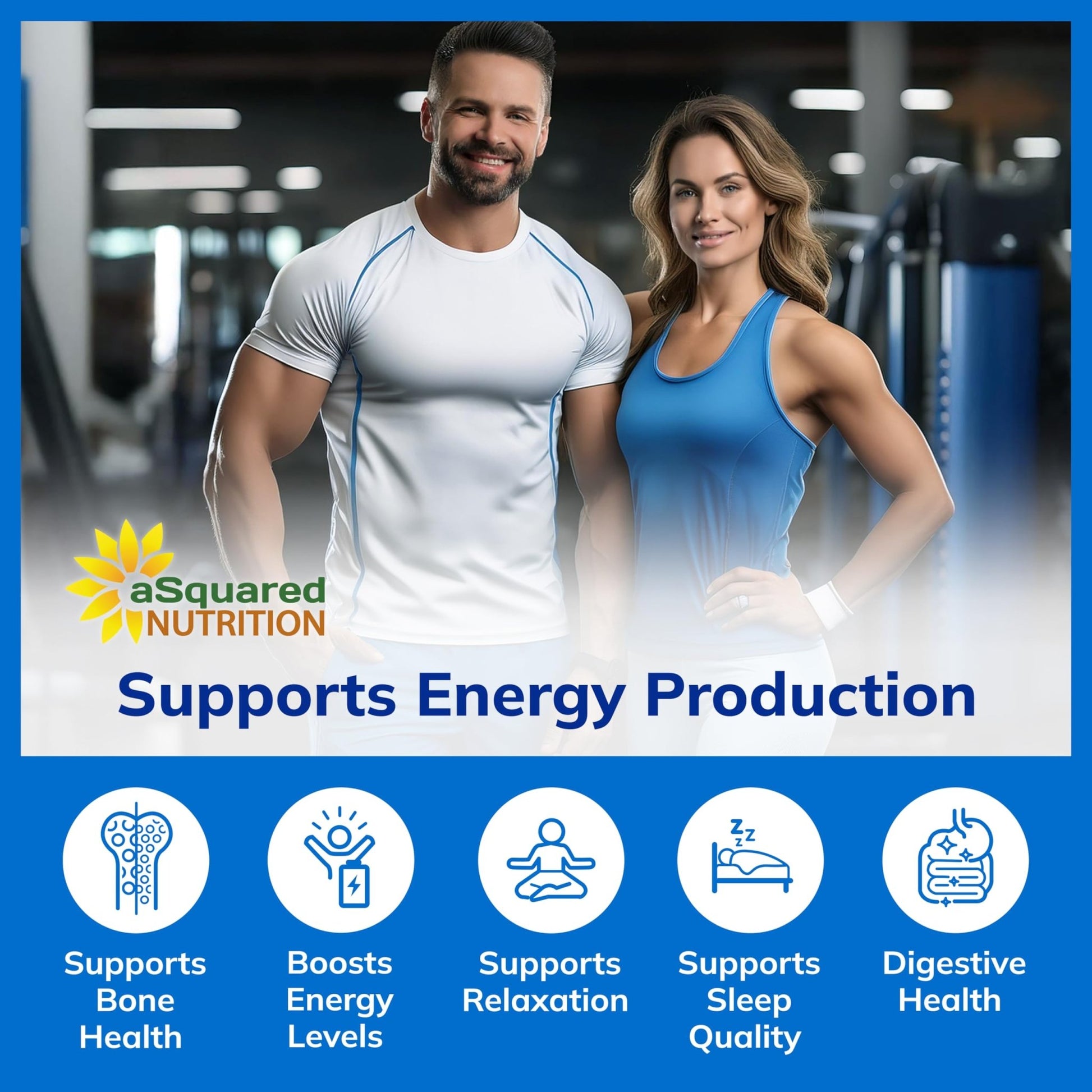 aSquared Nutrition Magnesium Glycinate 400mg - 180 Tablets - Max Strength Magnesium Bisglycinate Supplement -Maximum Bioavailability & Absorption-Non-GMO - dailyvitalstore